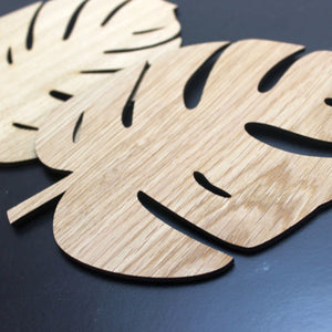 Monstera Leaf, Palm Leave Natural Placemats Set Laser Cut Set of 4