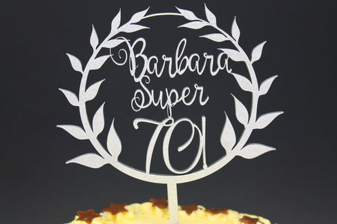 Cake Topper Super 70 Celebrating Mile Stone Years Luxury Premium Topper Keepsake