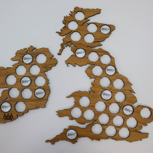 UK Beer Cap Map Bottle Cap Holder