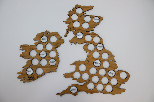 UK Beer Cap Map Bottle Cap Holder