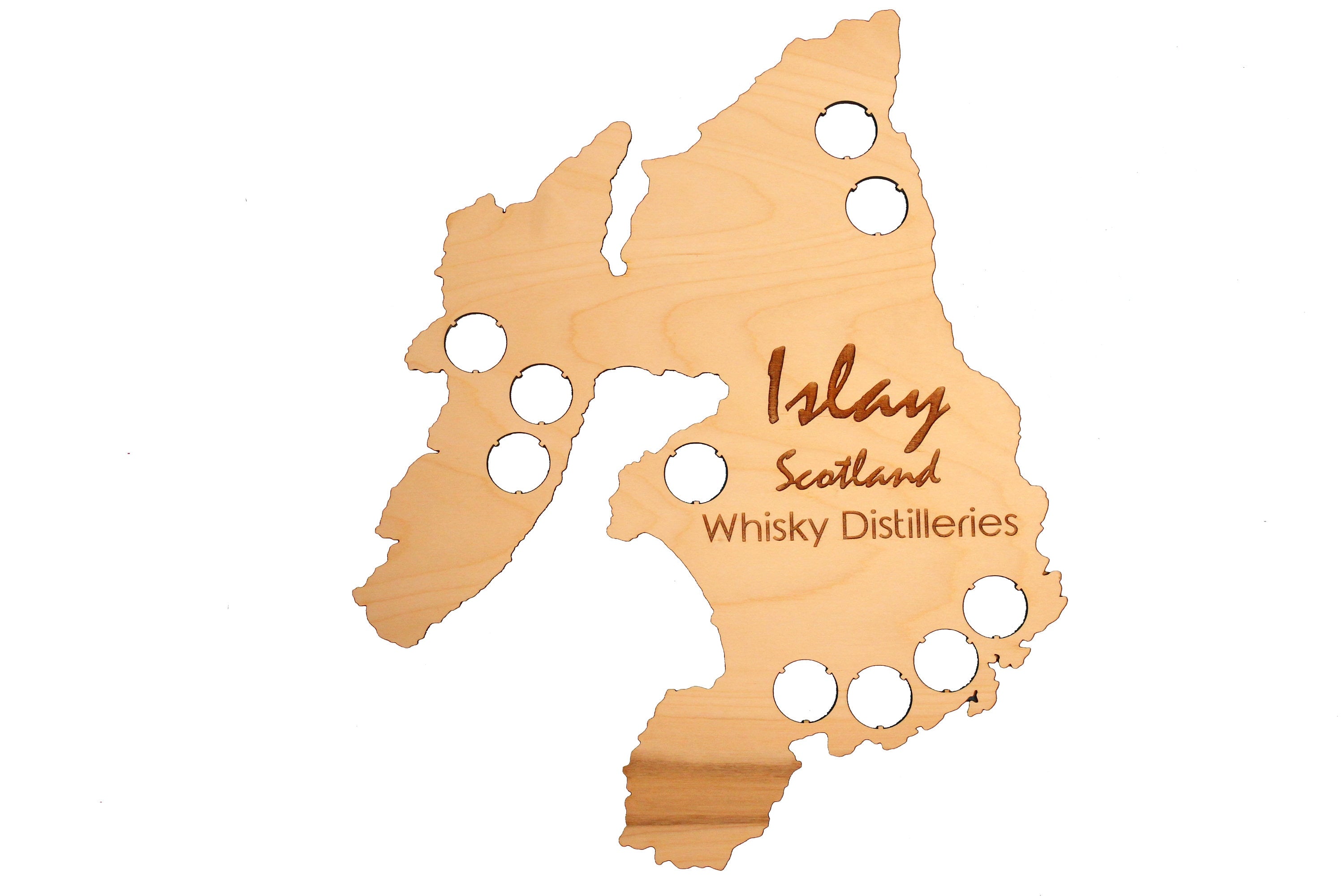 Islay Whisky Bottle Cap Map Collection Scotch Whiskey Gift Art