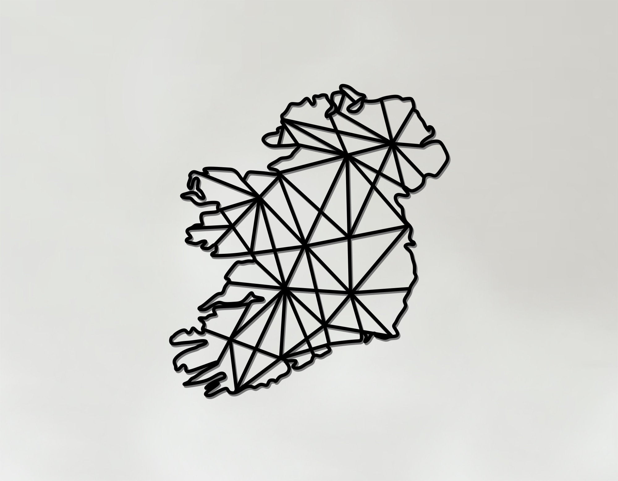 Geometric Ireland Art - Wooden Country Wall Art - Ireland Gift