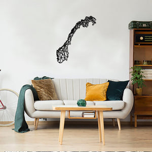 Geometric Norway Art - Wooden Country Wall Art - Norway Gift