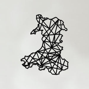 Geometric Wales Art - Wooden Country Wall Art - Wales Gift