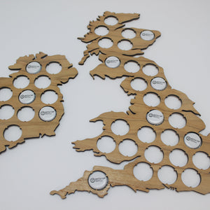 UK Beer Cap Map Bottle Cap Holder