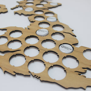 UK Beer Cap Map Bottle Cap Holder