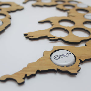 UK Beer Cap Map Bottle Cap Holder