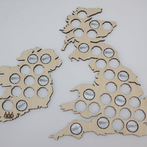 UK Beer Cap Map Bottle Cap Holder