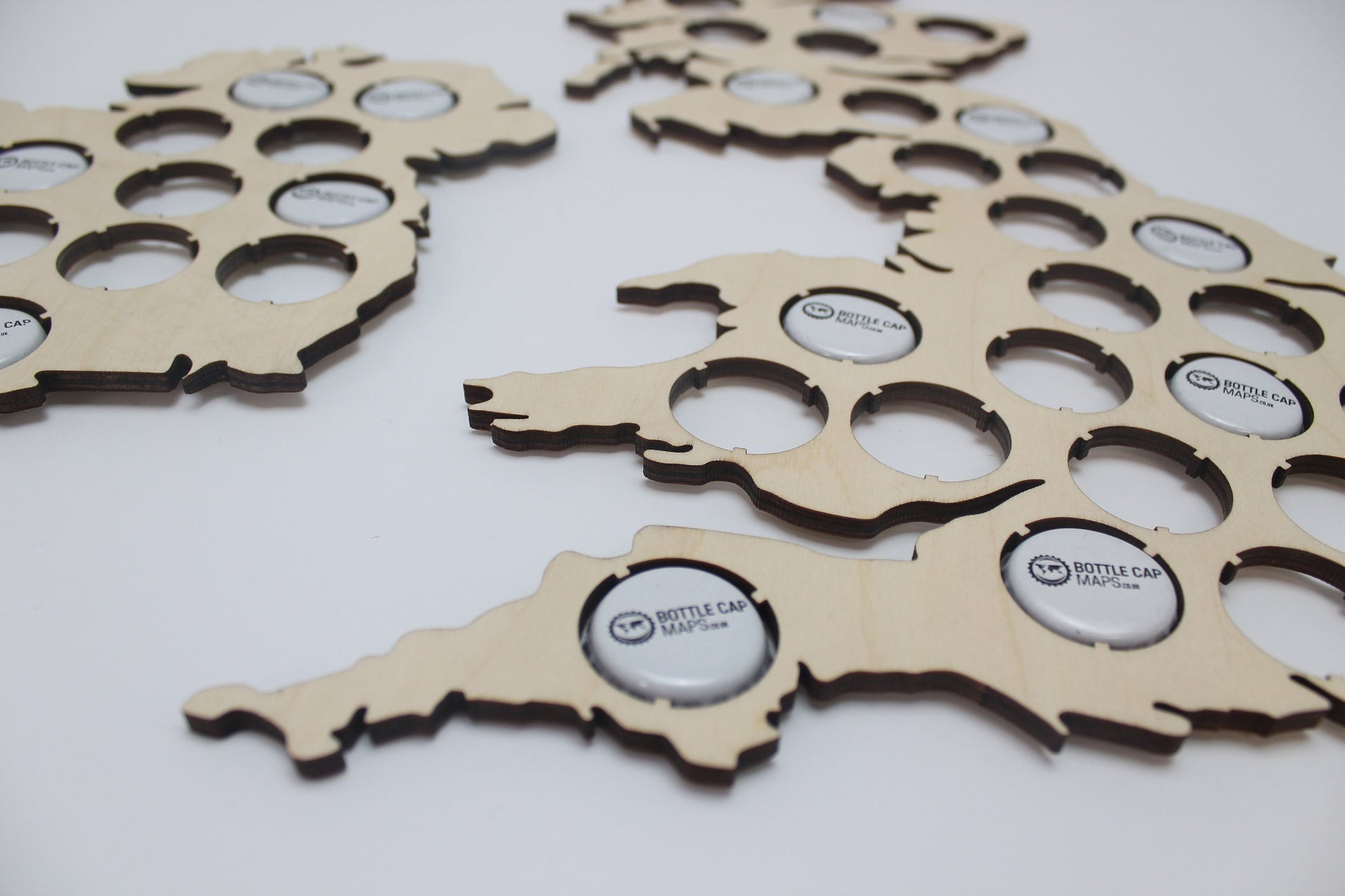 UK Beer Cap Map Bottle Cap Holder