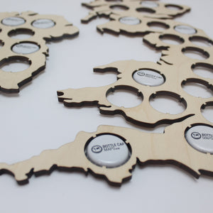 UK Beer Cap Map Bottle Cap Holder
