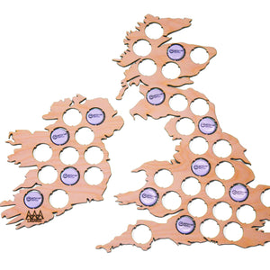 UK Beer Cap Map Bottle Cap Holder