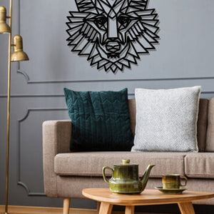 Geometric Wolf Art - Wooden Laser Cut Wall Art