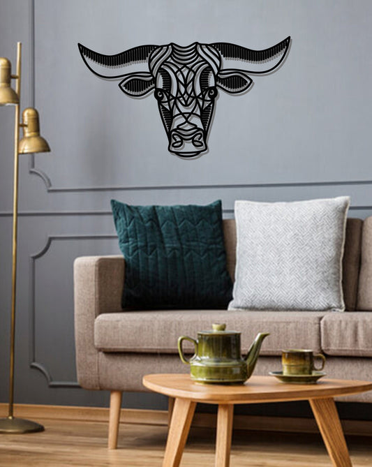 Geometric Buffalo Art - Wooden Laser Cut Wall Art