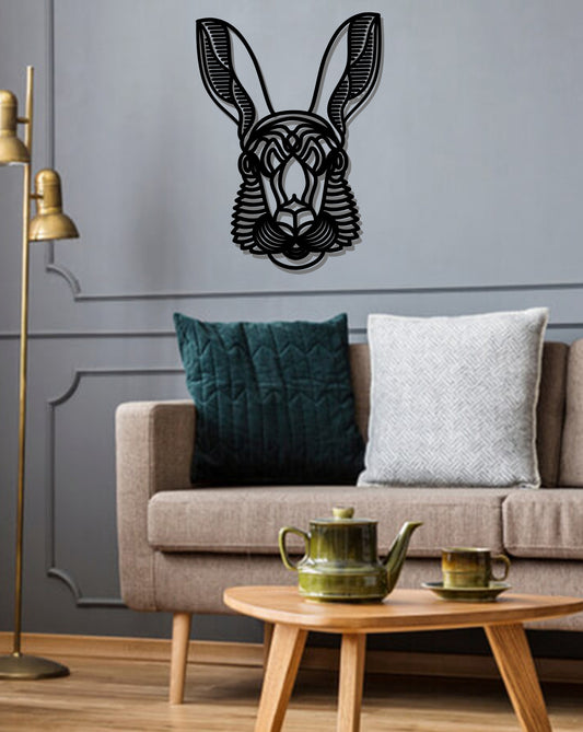 Geometric Rabbit Art - Wooden Laser Cut Wall Art