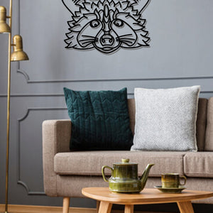 Geometric Raccoon Art - Wooden Laser Cut Wall Art
