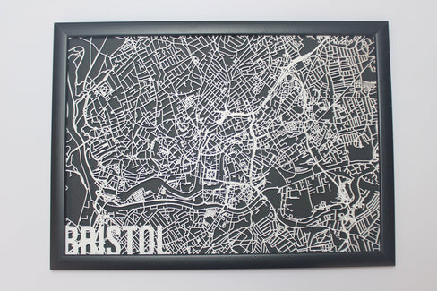 Bristol Wood Map Laser Cut Street Maps Wooden Map