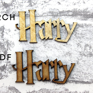Personalised wooden script name plaque sign - Any Font  - Words Letters MDF  and Birch!