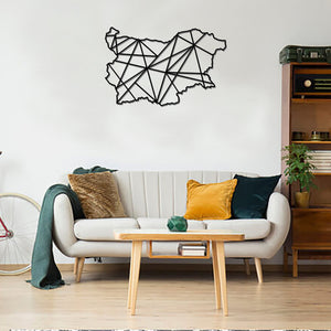 Geometric Bulgaria Art - Wooden Country Wall Art - Bulgaria Gift
