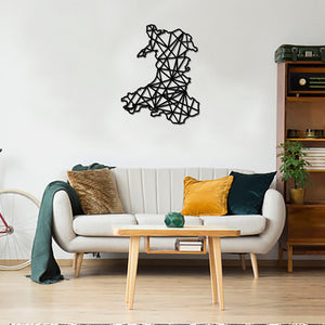 Geometric Wales Art - Wooden Country Wall Art - Wales Gift