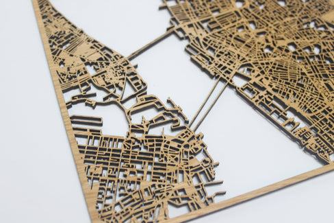 Liverpool Wood Street Map Laser Cut Street Maps Wooden Map