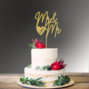 Cake Topper Mr and Mrs Mr and Mr Mrs and Mrs with Date Engagement Wedding Custom Personalised