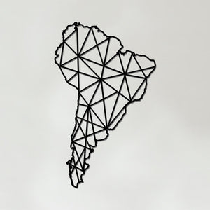 Geometric South America Art - Wooden Country Wall Art - South America Gift