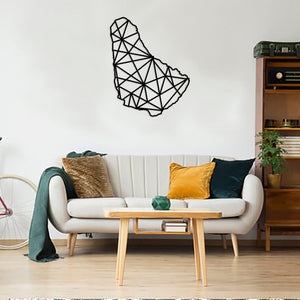 Geometric Barbados Art - Wooden Country Wall Art - Barbados Gift