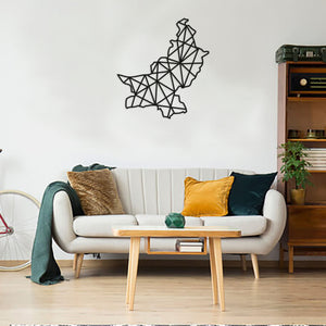 Geometric Pakistan Art - Wooden Country Wall Art - Pakistan Gift
