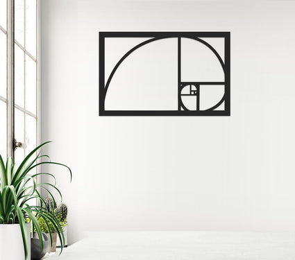 Geometric Fibonacci Art - Wooden Laser Cut Wall Art