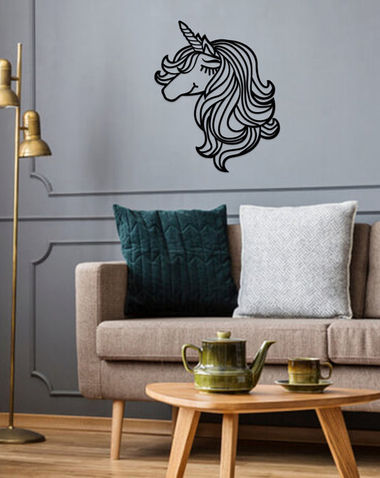 Geometric Unicorn Art - Wooden Laser Cut Wall Art