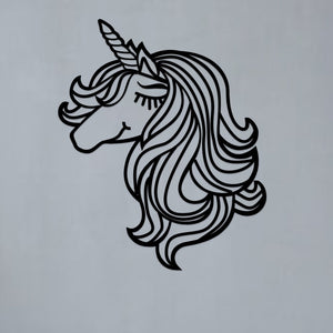 Geometric Unicorn Art - Wooden Laser Cut Wall Art