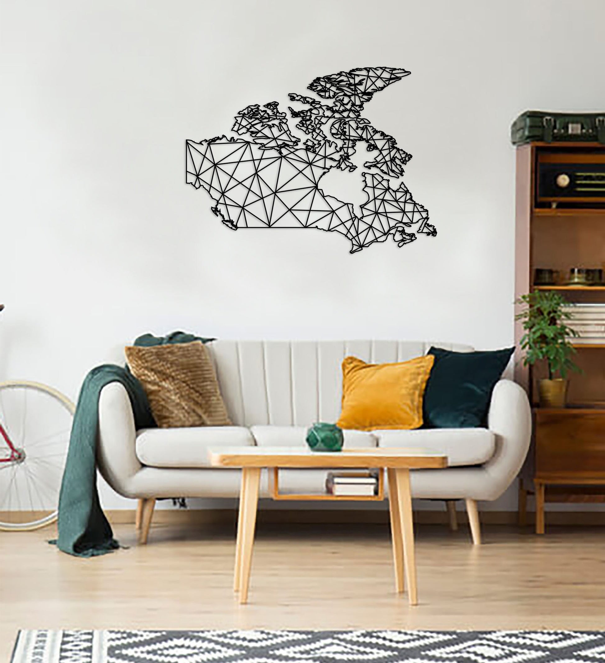 Geometric Canada Art - Wooden Country Wall Art - Canada Gift