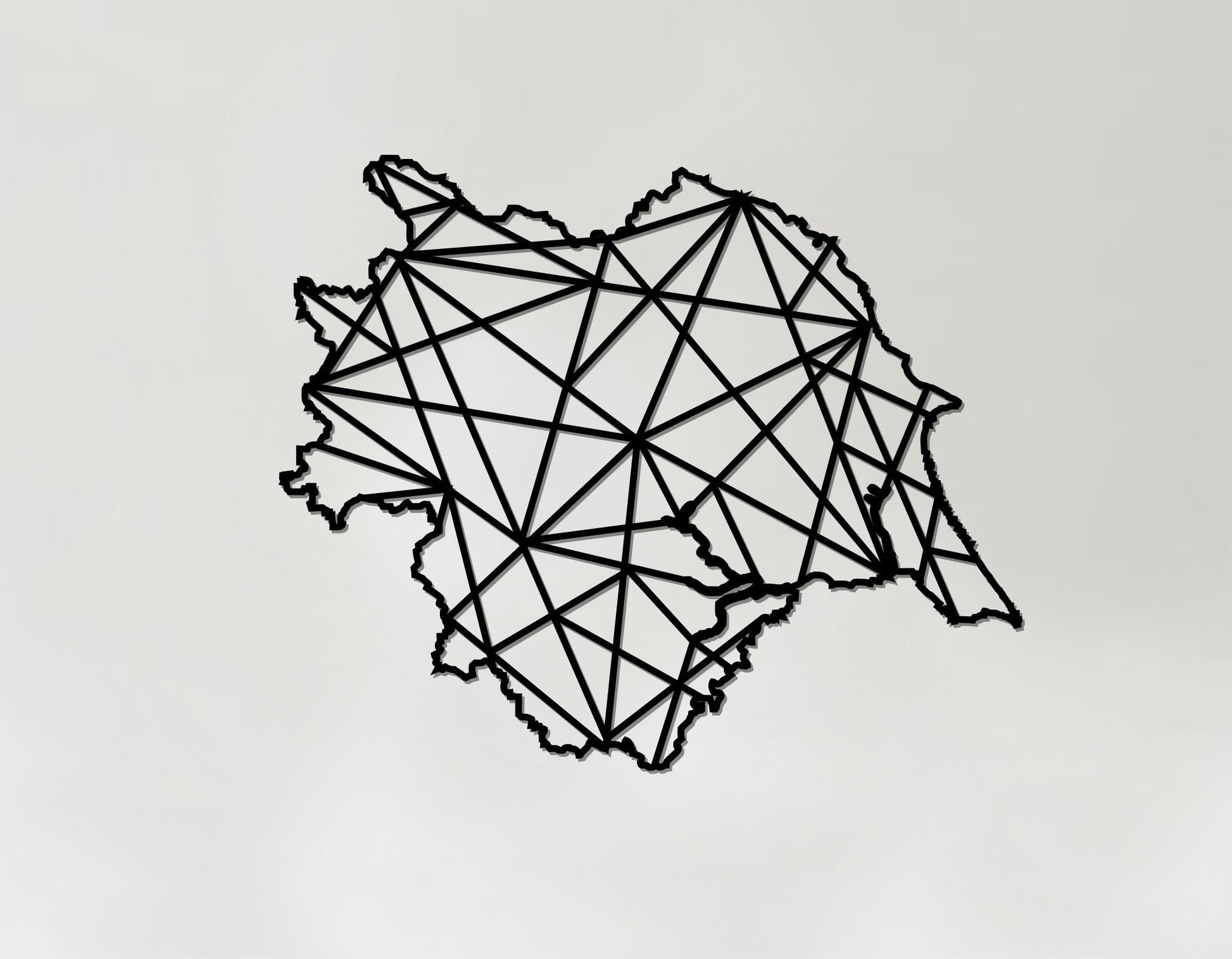 Geometric Yorkshire Art - Wooden Country Wall Art - Yorkshire Gift