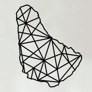 Geometric Barbados Art - Wooden Country Wall Art - Barbados Gift