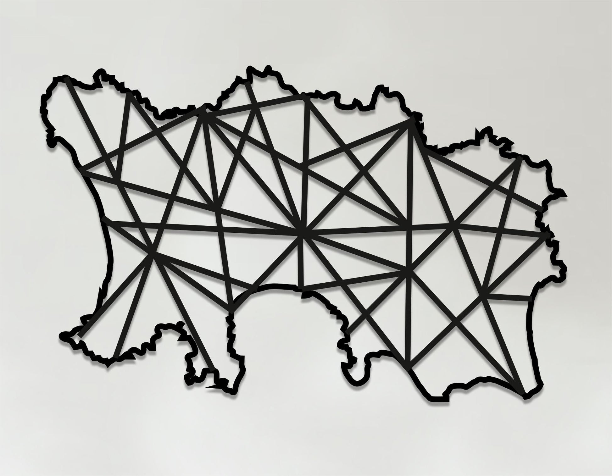 Geometric Jersey Art - Wooden Country Wall Art - Jersey Gift