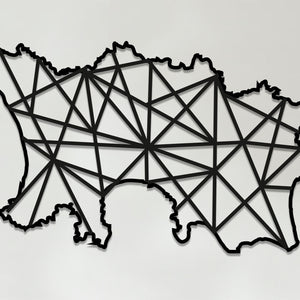 Geometric Jersey Art - Wooden Country Wall Art - Jersey Gift