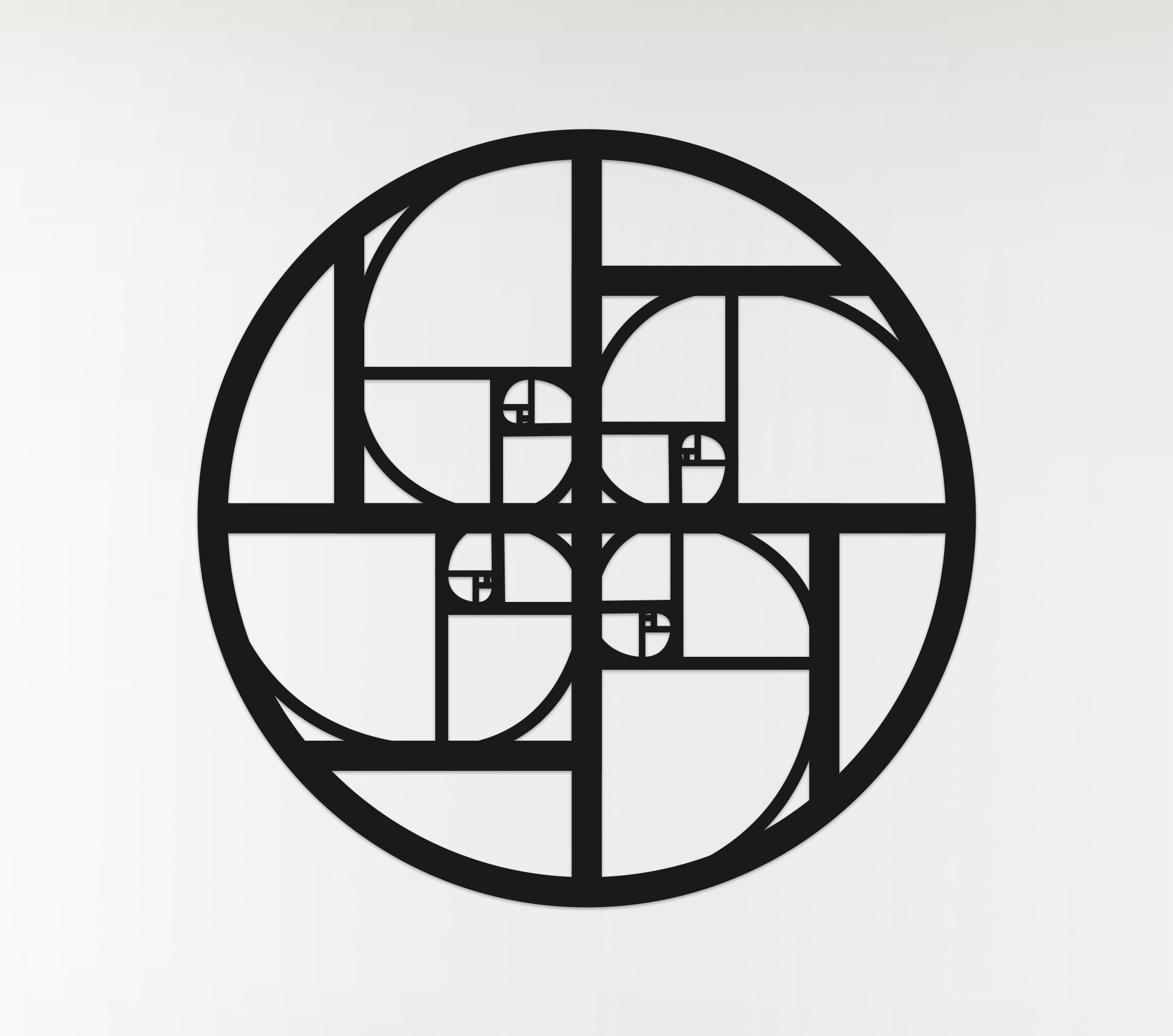 Geometric Fibonacci Circle Art - Wooden Laser Cut Wall Art