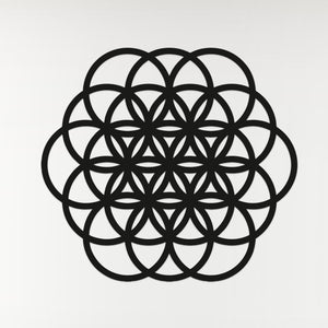Geometric Flower of Life Art - Wooden Laser Cut Wall Art