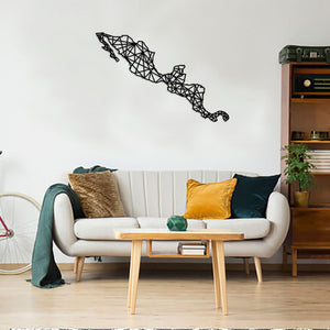 Geometric Central America Mexico to Panama Art - Wooden Country Wall Art - Central America Gift