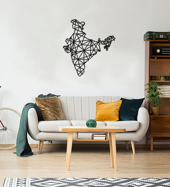 Geometric India Art - Wooden Country Wall Art - India Gift