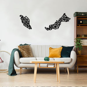 Geometric Malaysia and Borneo Art - Wooden Country Wall Art - Malaysian Gift