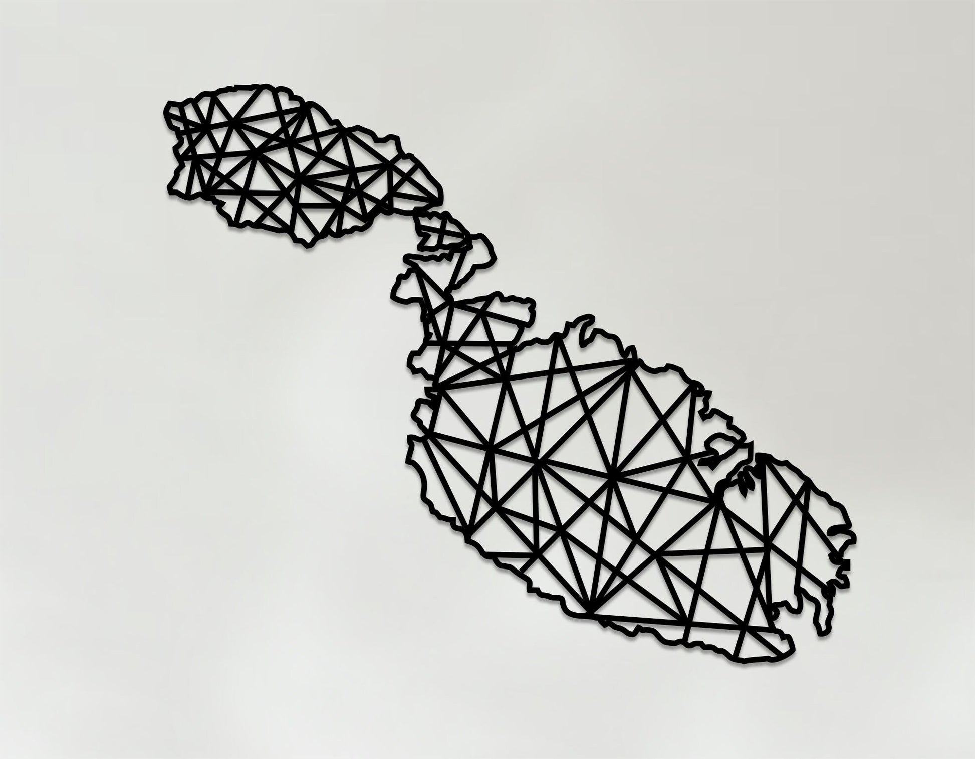 Geometric Malta Gozo and Comino Art - Wooden Country Wall Art - Malta Gozo Comino Gift