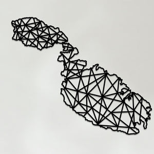 Geometric Malta Gozo and Comino Art - Wooden Country Wall Art - Malta Gozo Comino Gift