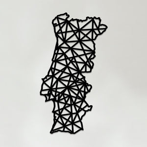 Geometric Portugal Art - Wooden Country Wall Art - Scotland Gift