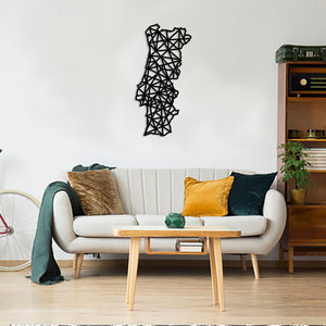 Geometric Portugal Art - Wooden Country Wall Art - Scotland Gift