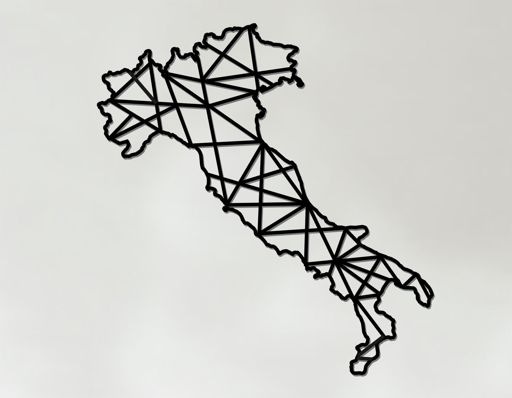 Geometric Italy Art - Wooden Country Wall Art - Italy Gift