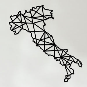 Geometric Italy Art - Wooden Country Wall Art - Italy Gift
