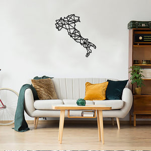 Geometric Italy Art - Wooden Country Wall Art - Italy Gift