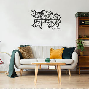 Geometric Jersey Art - Wooden Country Wall Art - Jersey Gift