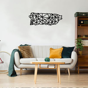 Geometric Puerto Rico Art - Wooden Country Wall Art - Puerto Rico Gift